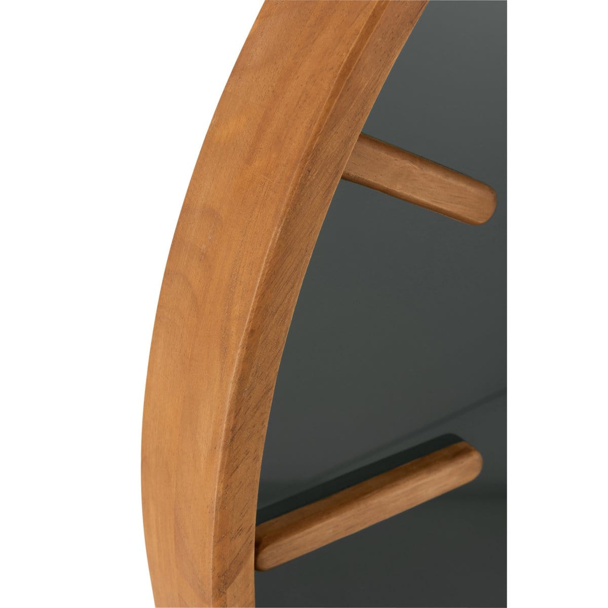 J-Line J-Line Rond klok - hout/ glas - bruin/ zwart - M - Ø 60 cm