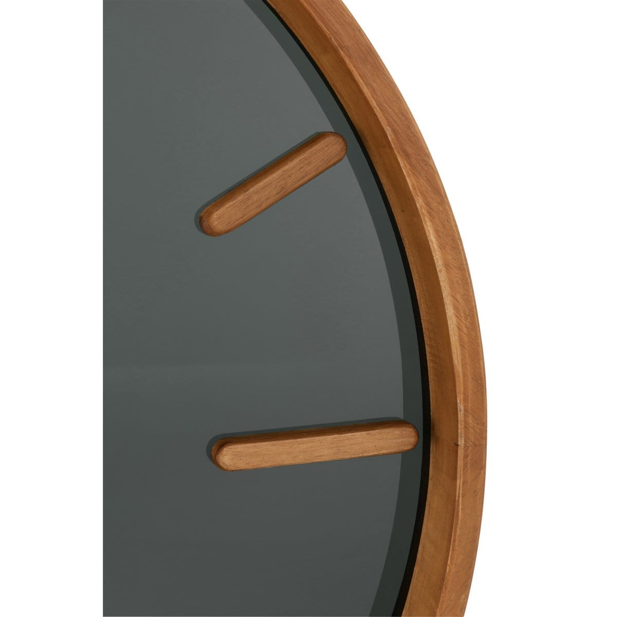 J-Line J-Line Rond klok - hout/ glas - bruin/ zwart - M - Ø 60 cm