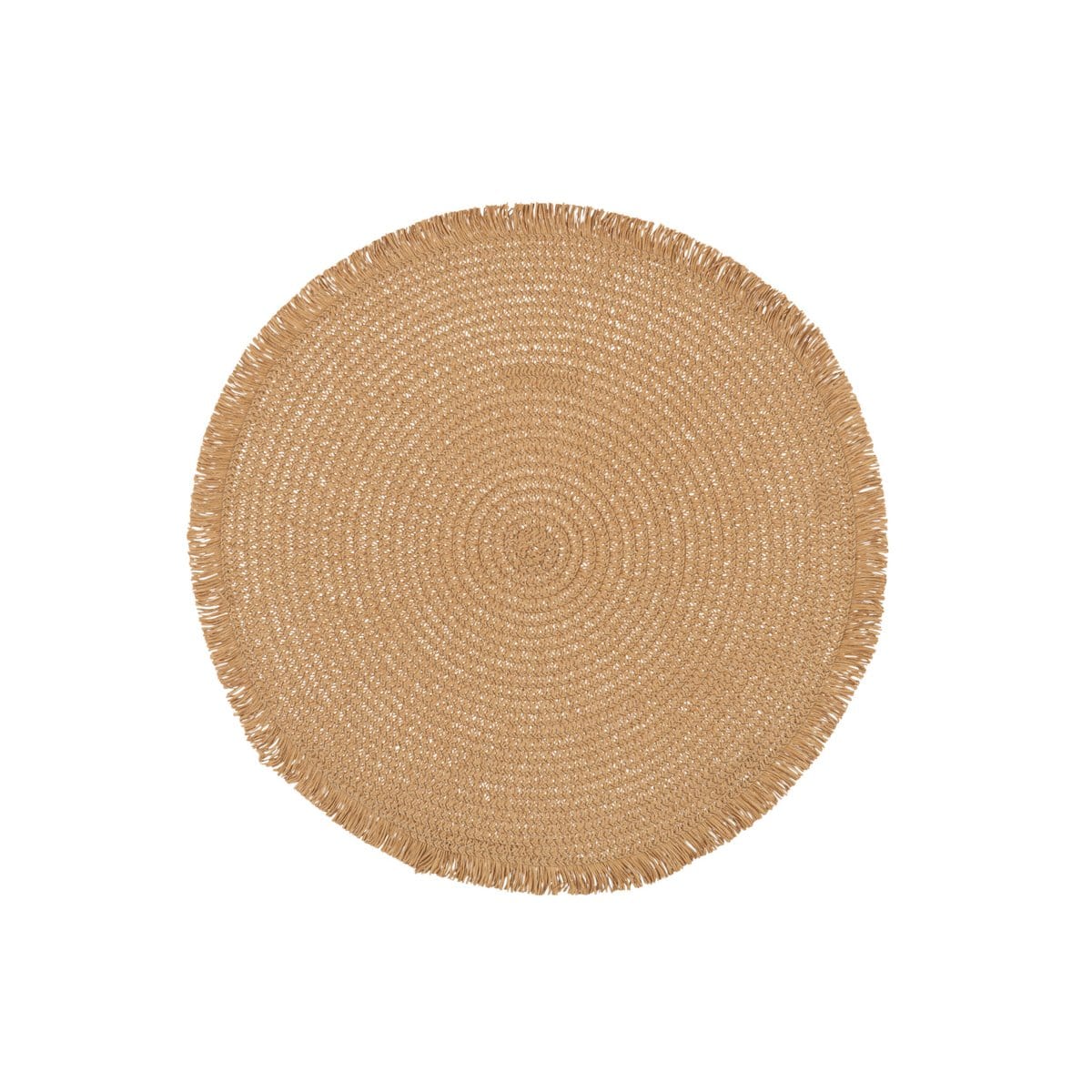 J-Line J-Line Rond placemat - papier - lichtbruin - 6x