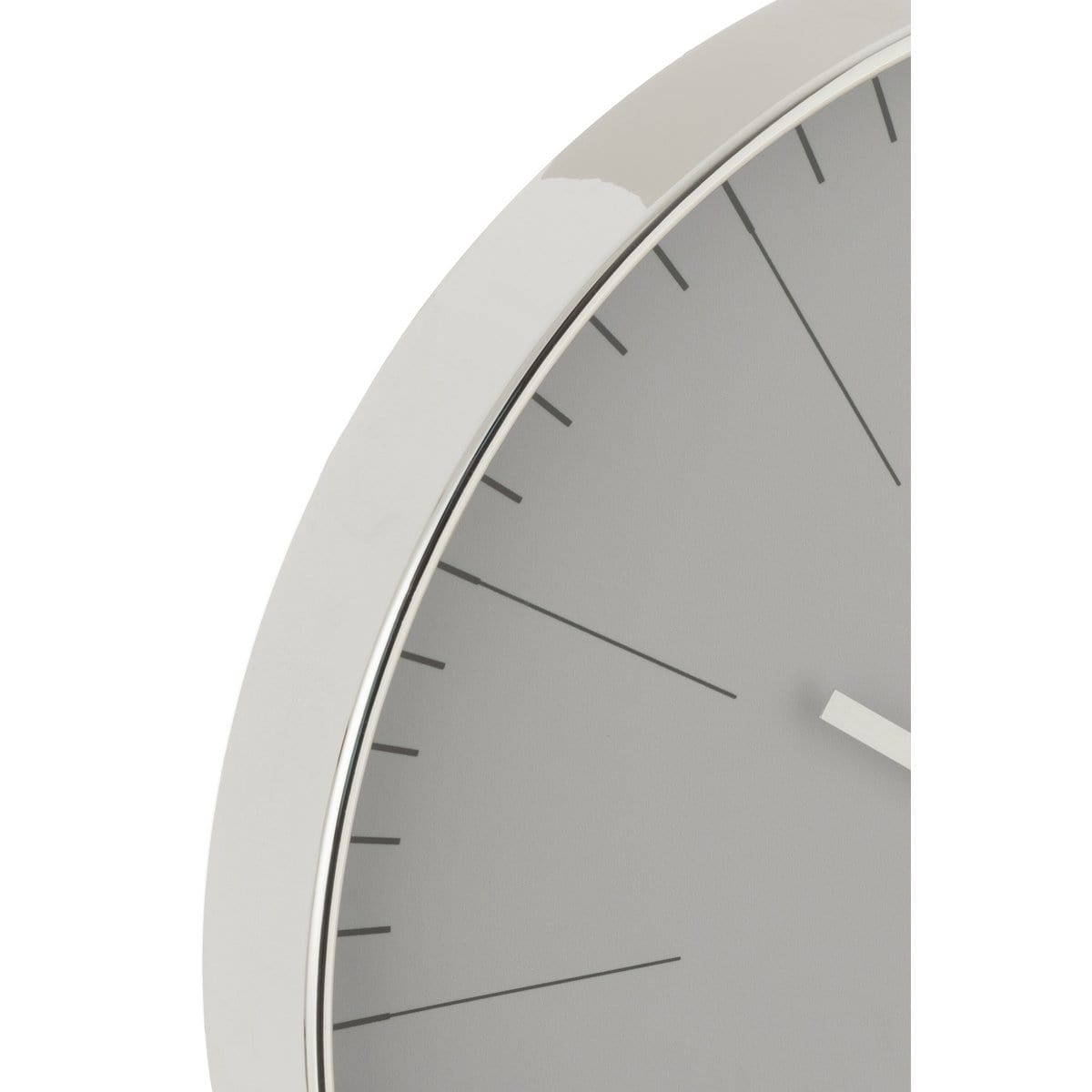 J-Line J-Line Silvester klok - kunststof - zilver - Ø 39 cm