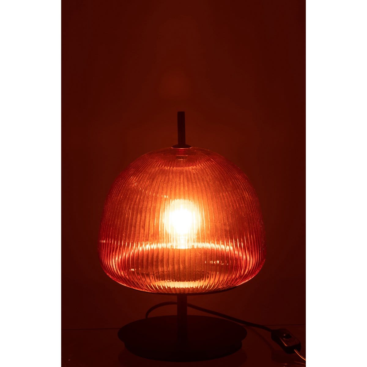 J-Line J-Line tafellamp Oasis - glas - rood - small