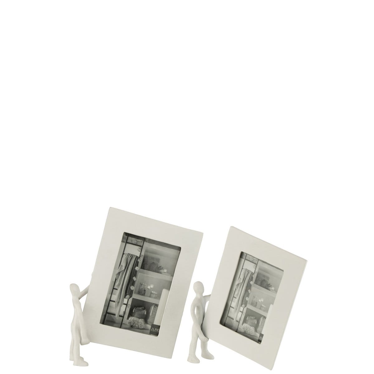 J-Line J-Line theelichthouder Boom - glas - groen/zilver - 3 stuks
