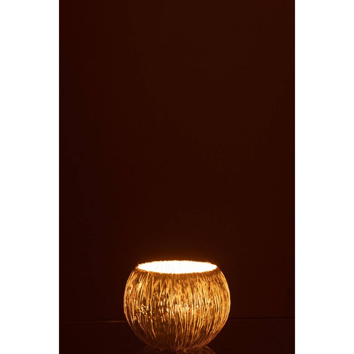 J-Line J-Line theelichthouder - glas - zilver - extra small - 2 stuks
