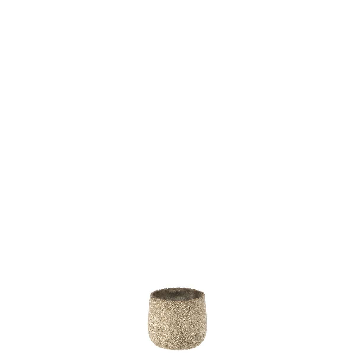 J-Line J-Line theelichthouder Parel - glas - goud - 4 stuks