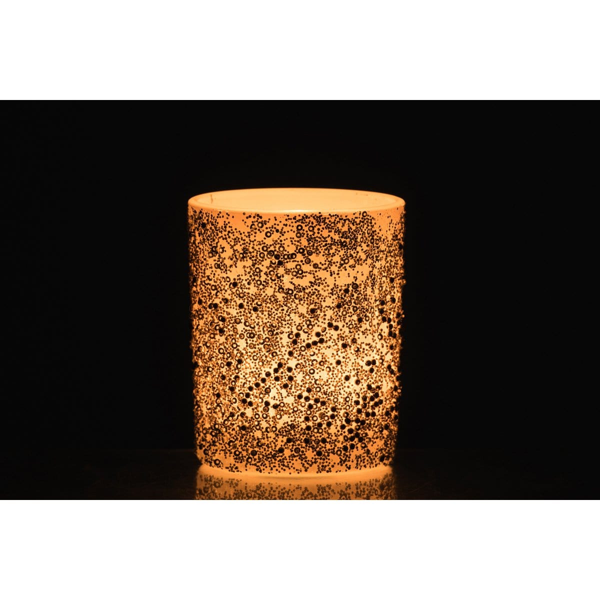 J-Line J-Line theelichthouder Parels - glas - zilver - large - 2 stuks