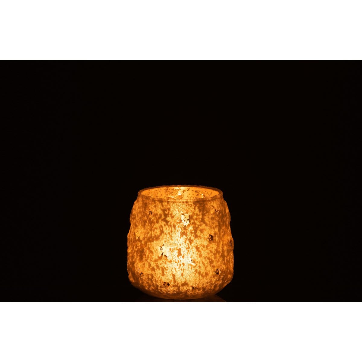 J-Line J-Line theelichthouder Ster - glas - zilver - small