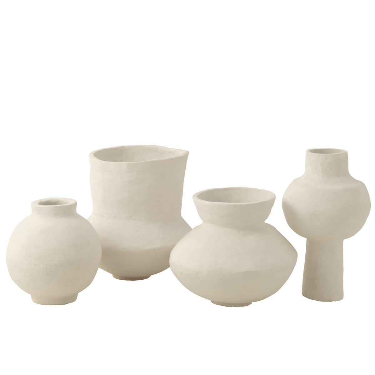 J-Line J-Line theelichthouder Vierkanten - glas - beige - small - 3 stuks