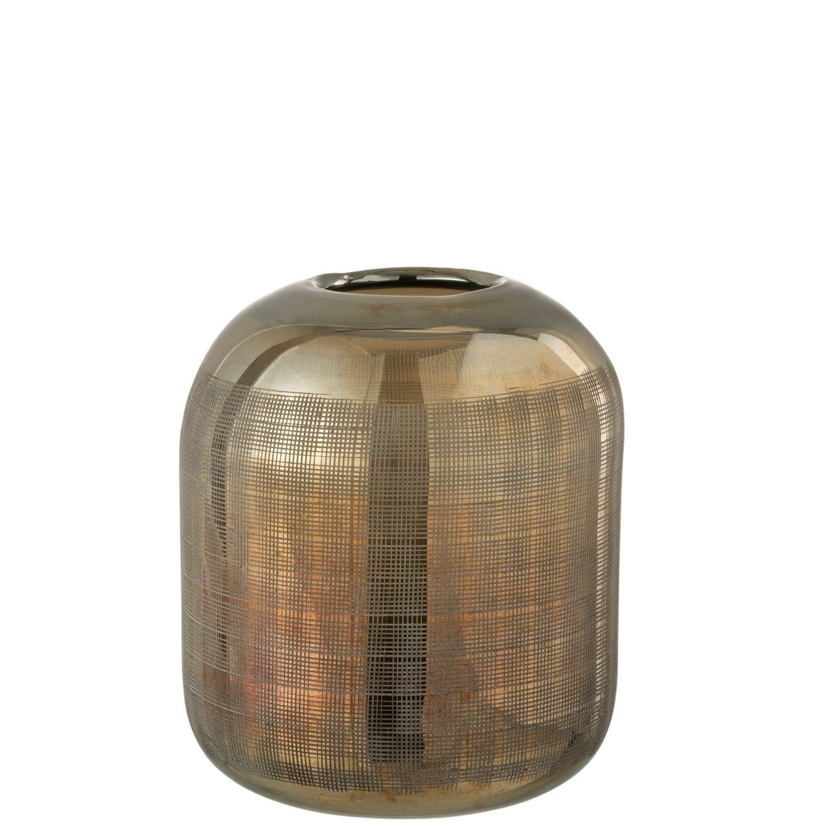 J-Line J-Line Vaas Torino Glas Groen/Goud Medium - 27.00 cm hoog