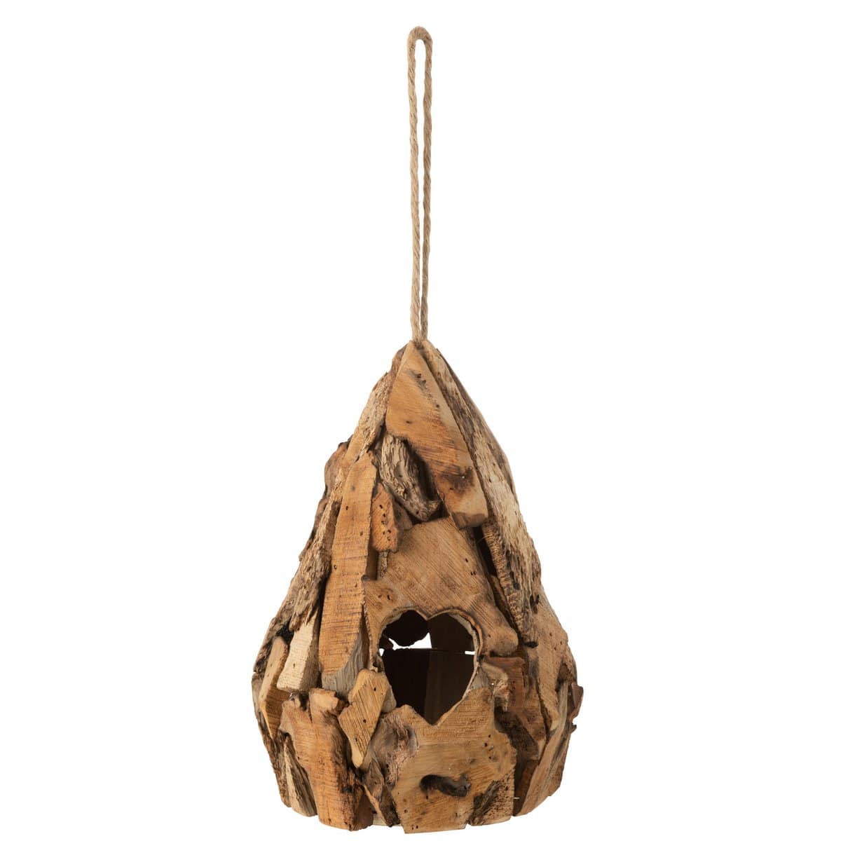 J-Line J-Line Vogelkast Druppel Vorm Hout Bruin