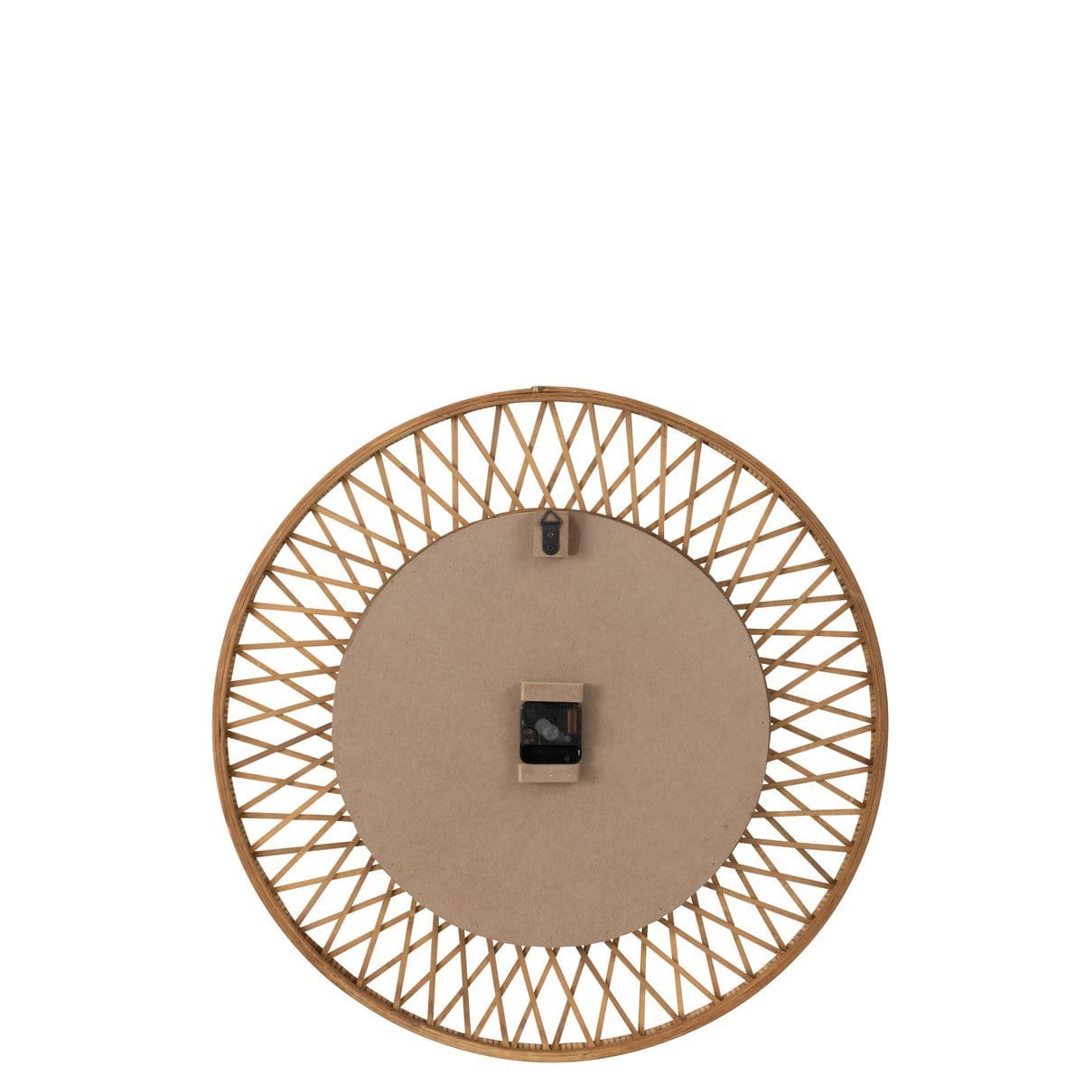 J-Line J-Line wandklok Wonder - rotan/multiplex - naturel/wit - large