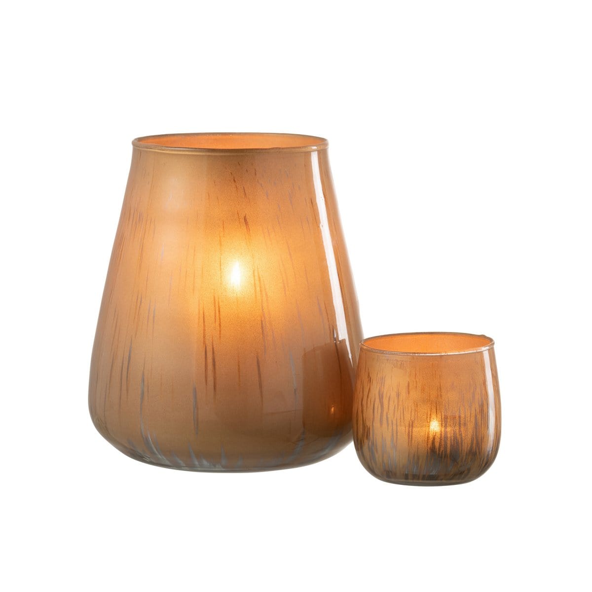 J-Line J-Line windlicht Antiek - glas - bruin - large