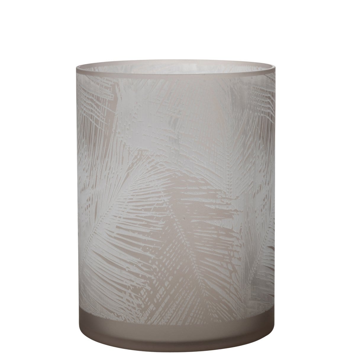 J-Line J-Line windlicht Bladeren - glas - beige - extra large