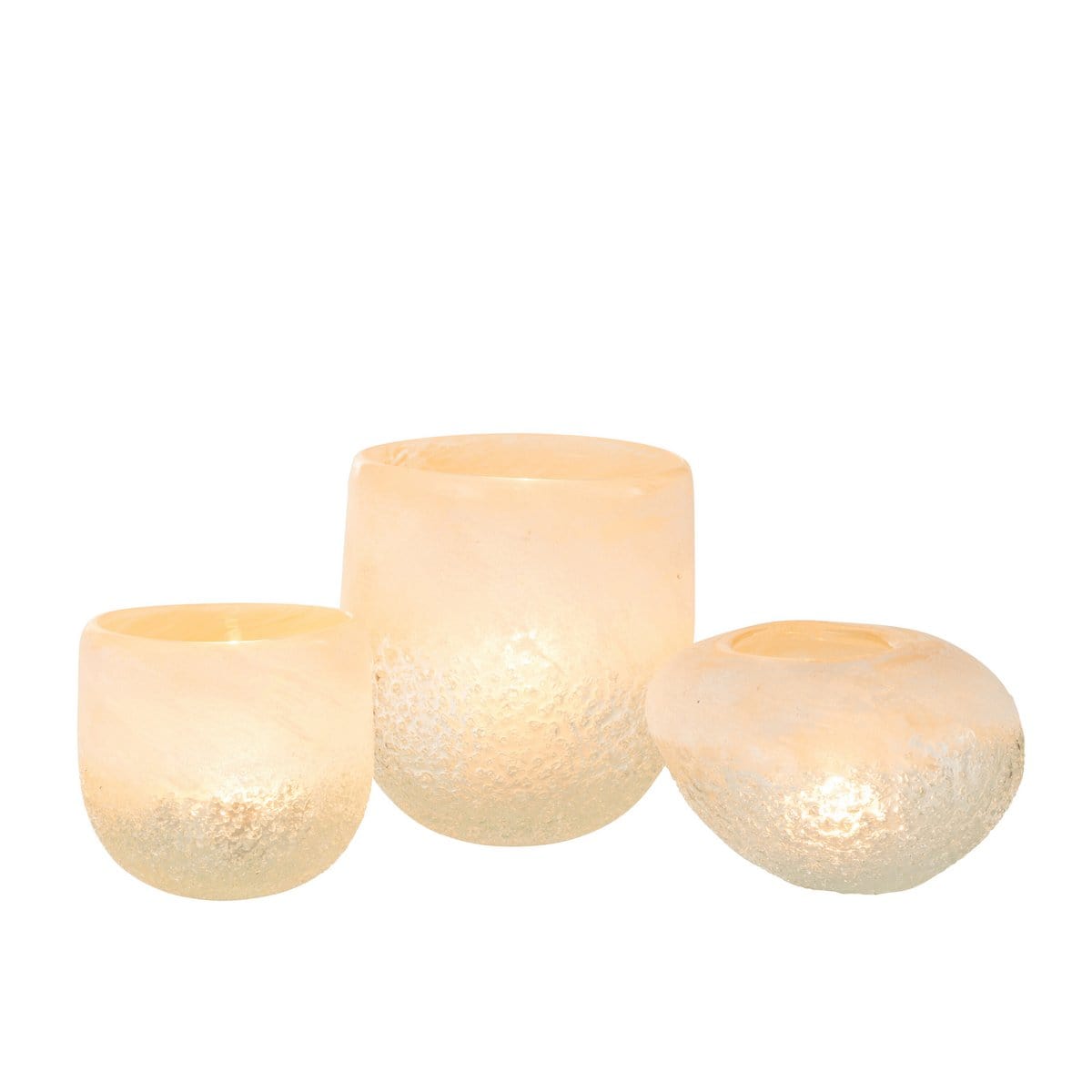 J-Line J-Line windlicht - glas - beige - large