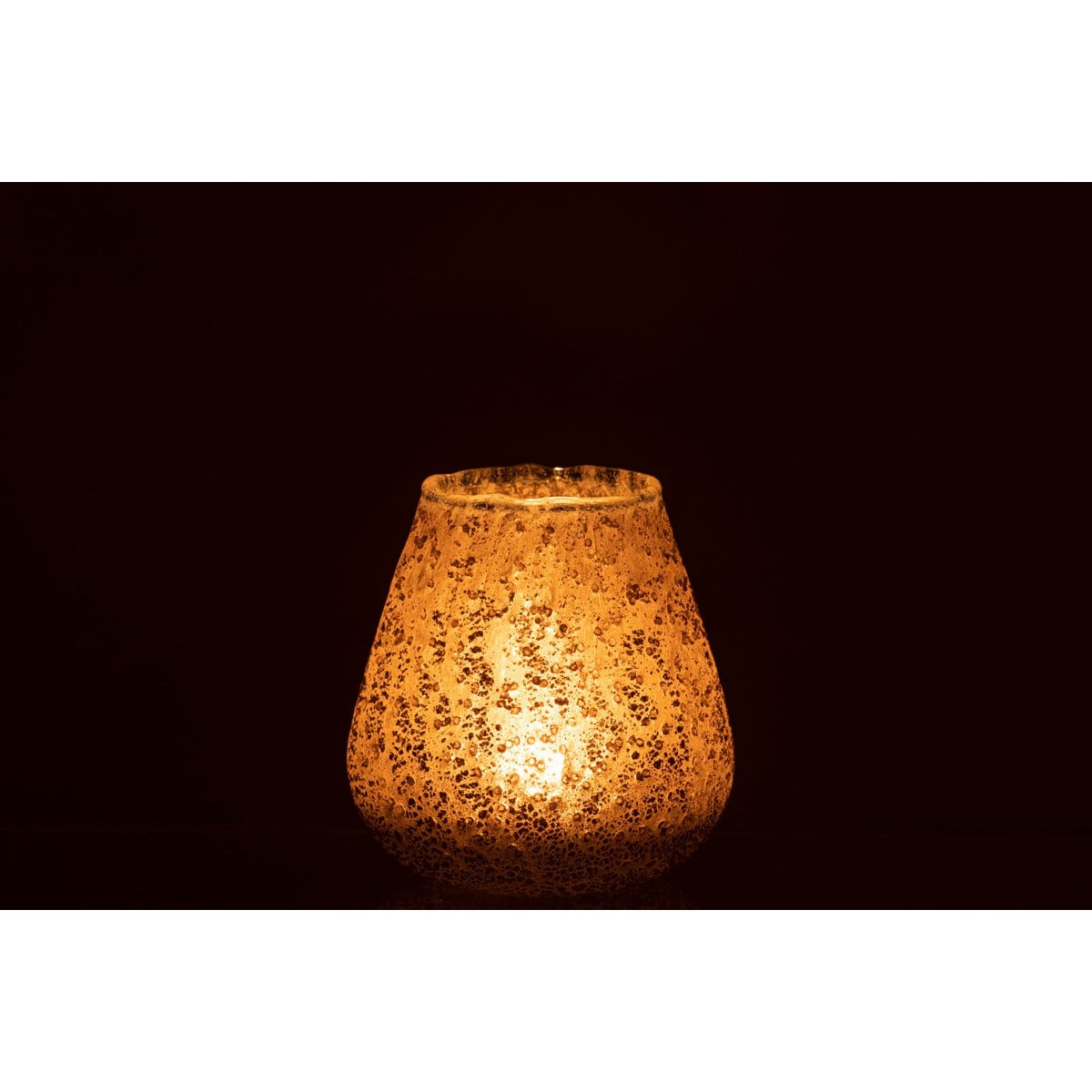 J-Line J-Line windlicht - glas - grijs - medium