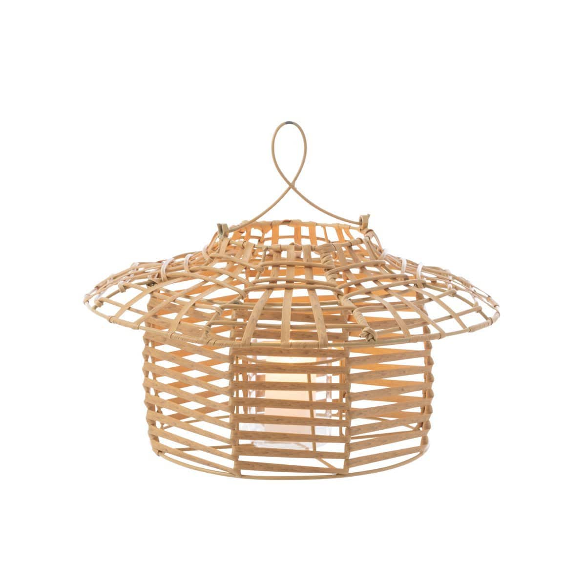 J-Line J-Line windlicht Hangend Laag - rotan - naturel