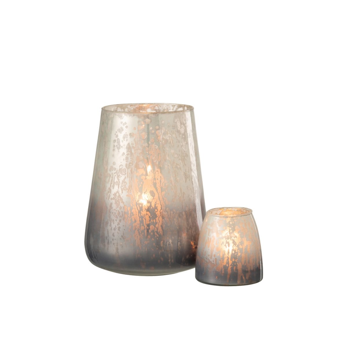 J-Line J-Line windlicht Milky - glas - grijs - large