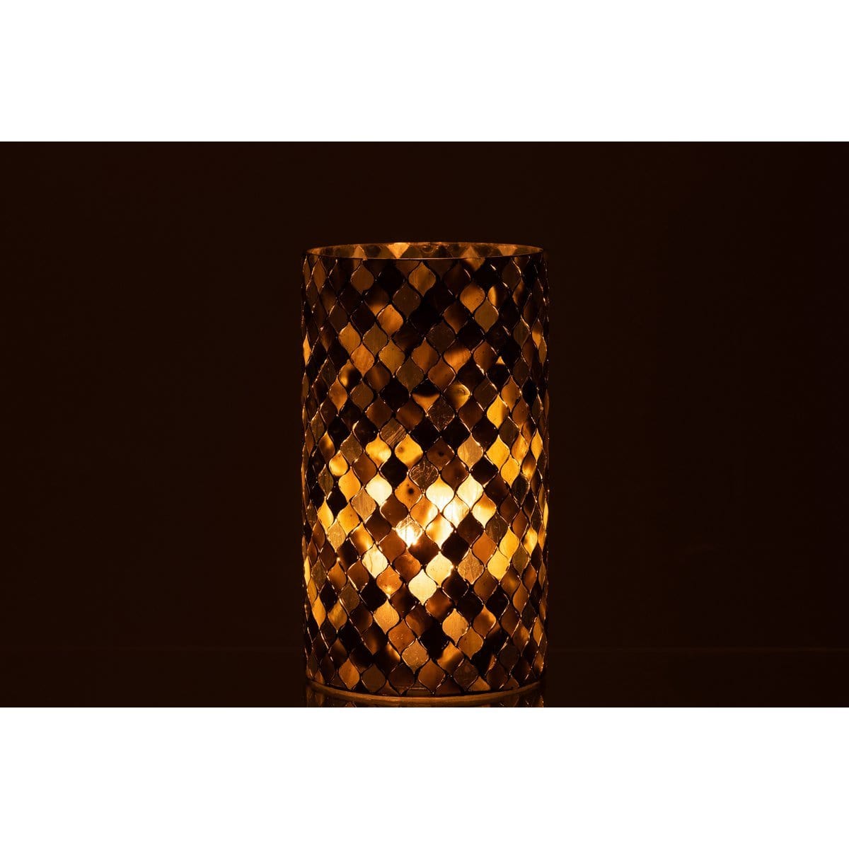 J-Line J-Line windlicht Mozaiek Cilinder - glas - groen - extra large