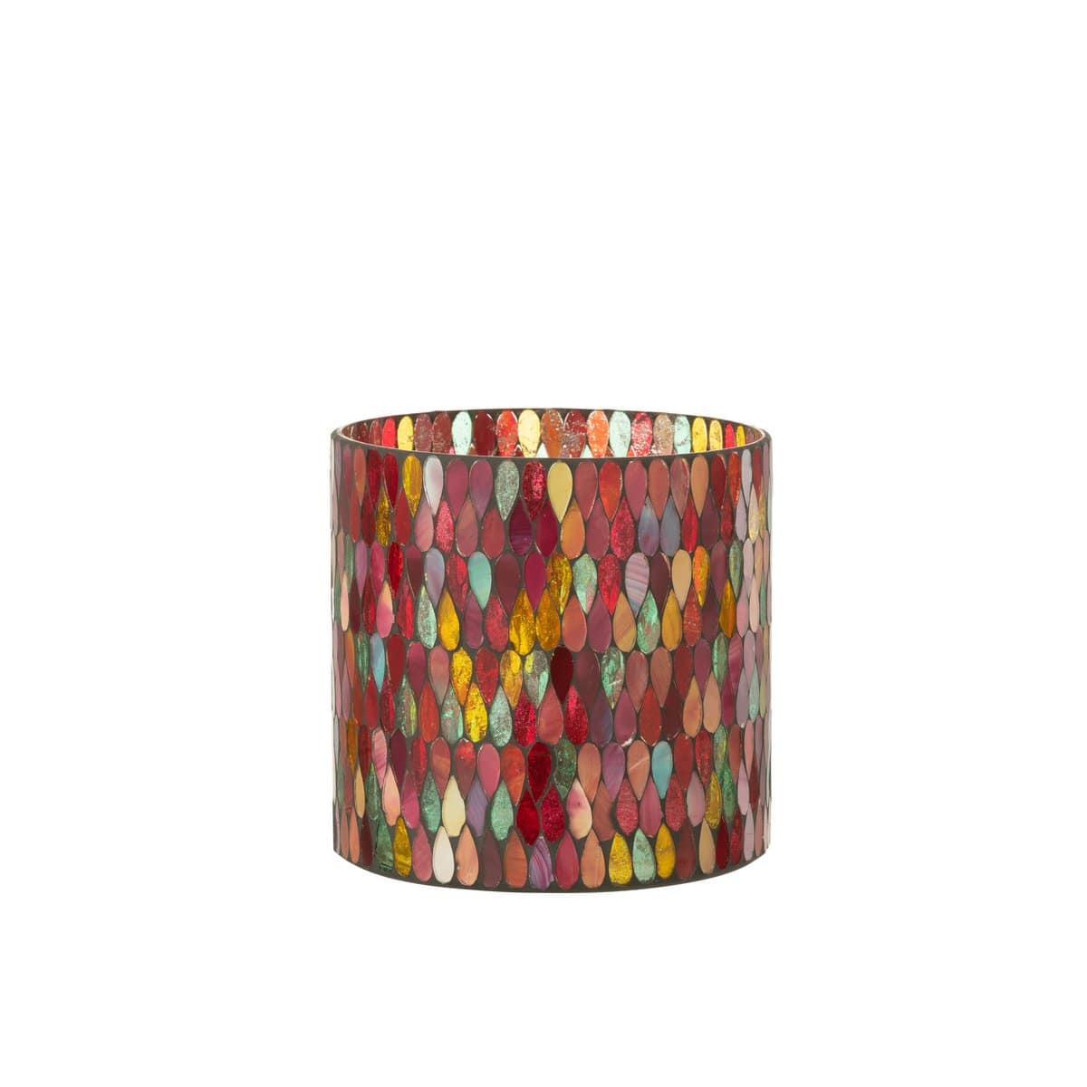 J-Line J-Line Windlicht Mozaiek Druppel Glas Mix Large