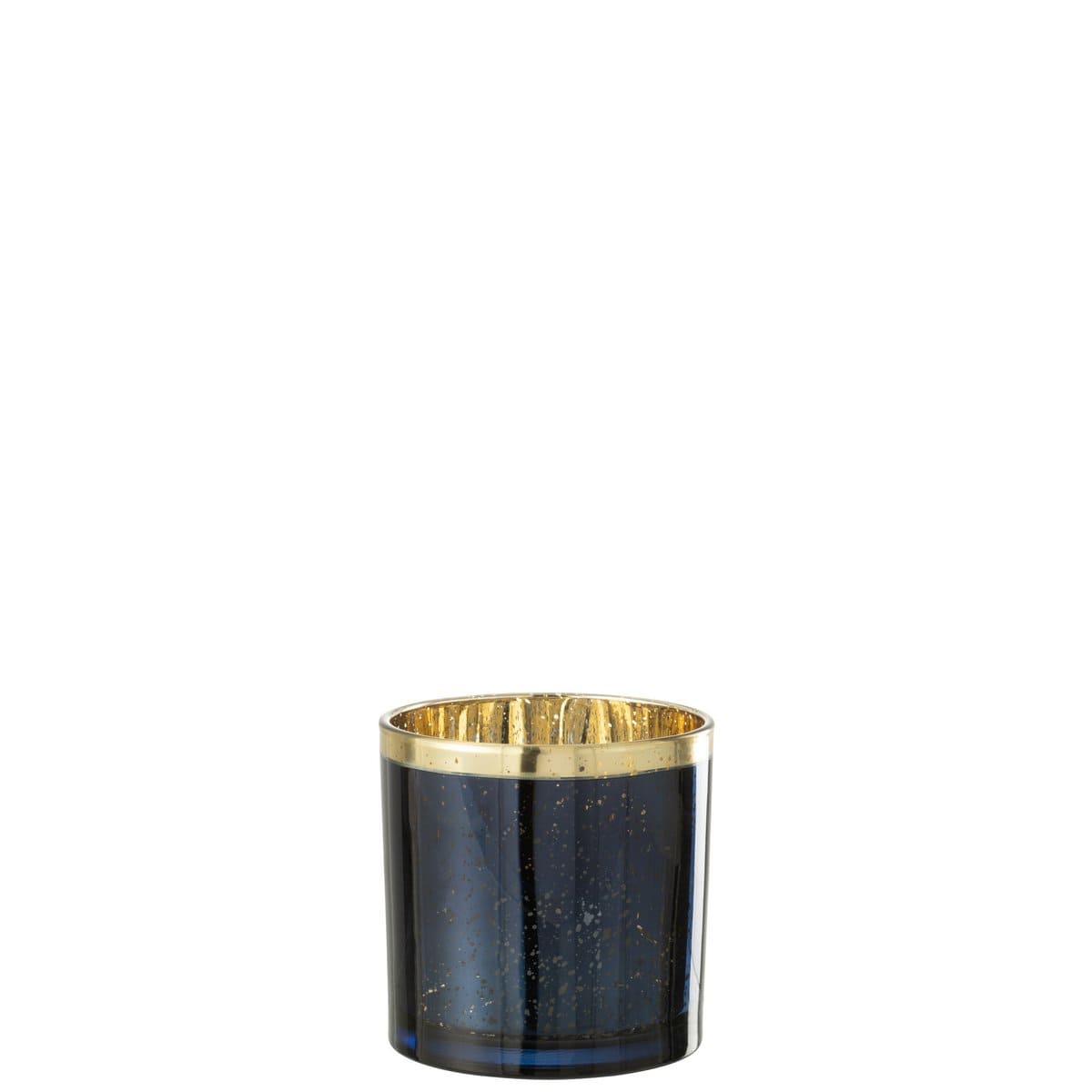 J-Line J-Line windlicht Rand - glas - blauw/goud - large