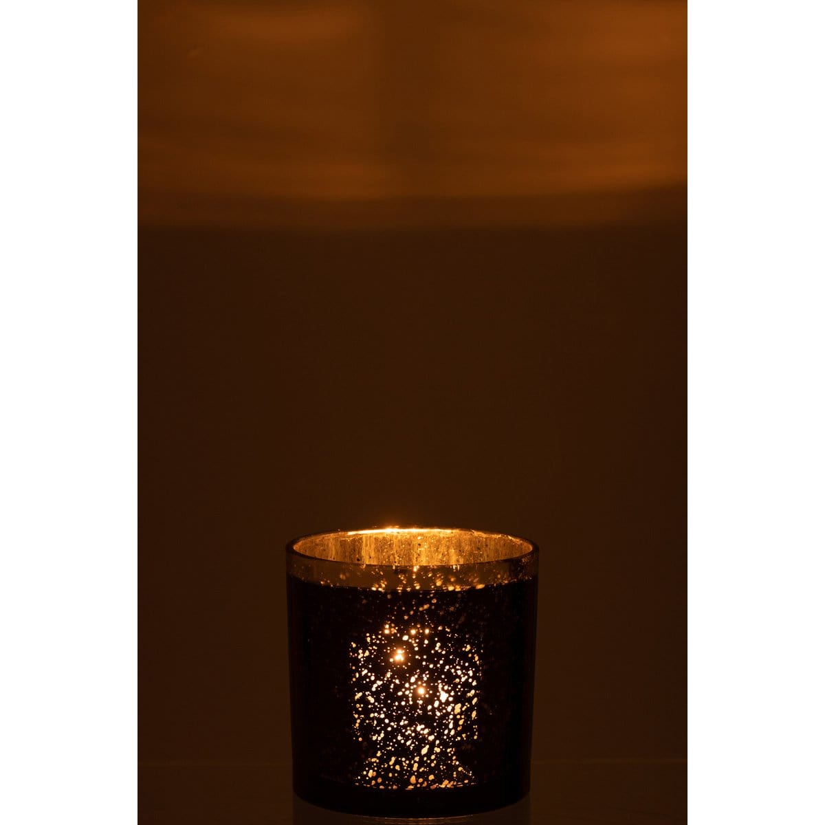 J-Line J-Line windlicht Rand - glas - blauw/goud - large