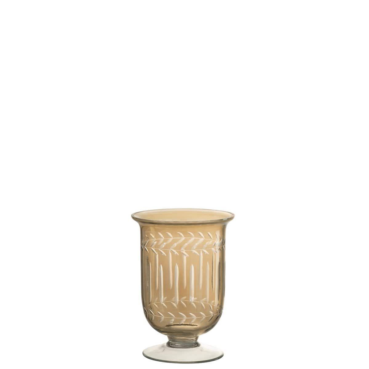 J-Line J-Line windlicht Romeins Steel - glas - small