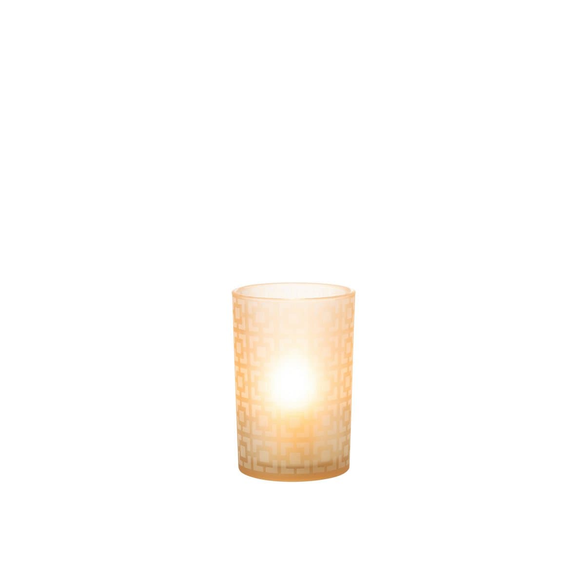 J-Line J-Line windlicht Vierkanten - glas - beige - large