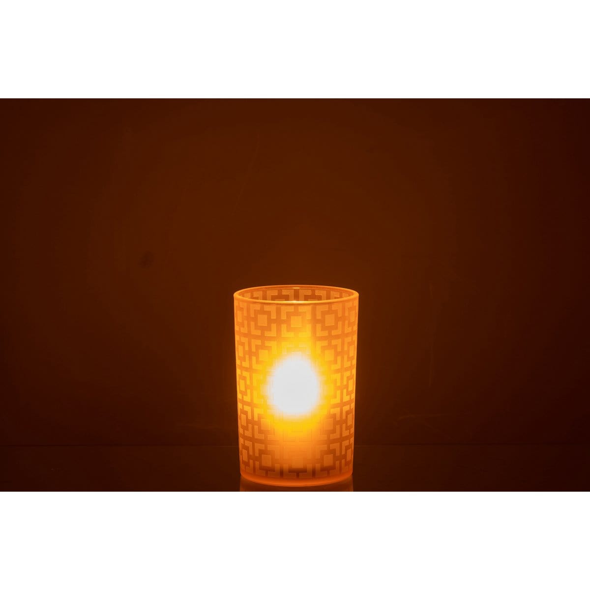 J-Line J-Line windlicht Vierkanten - glas - beige - large