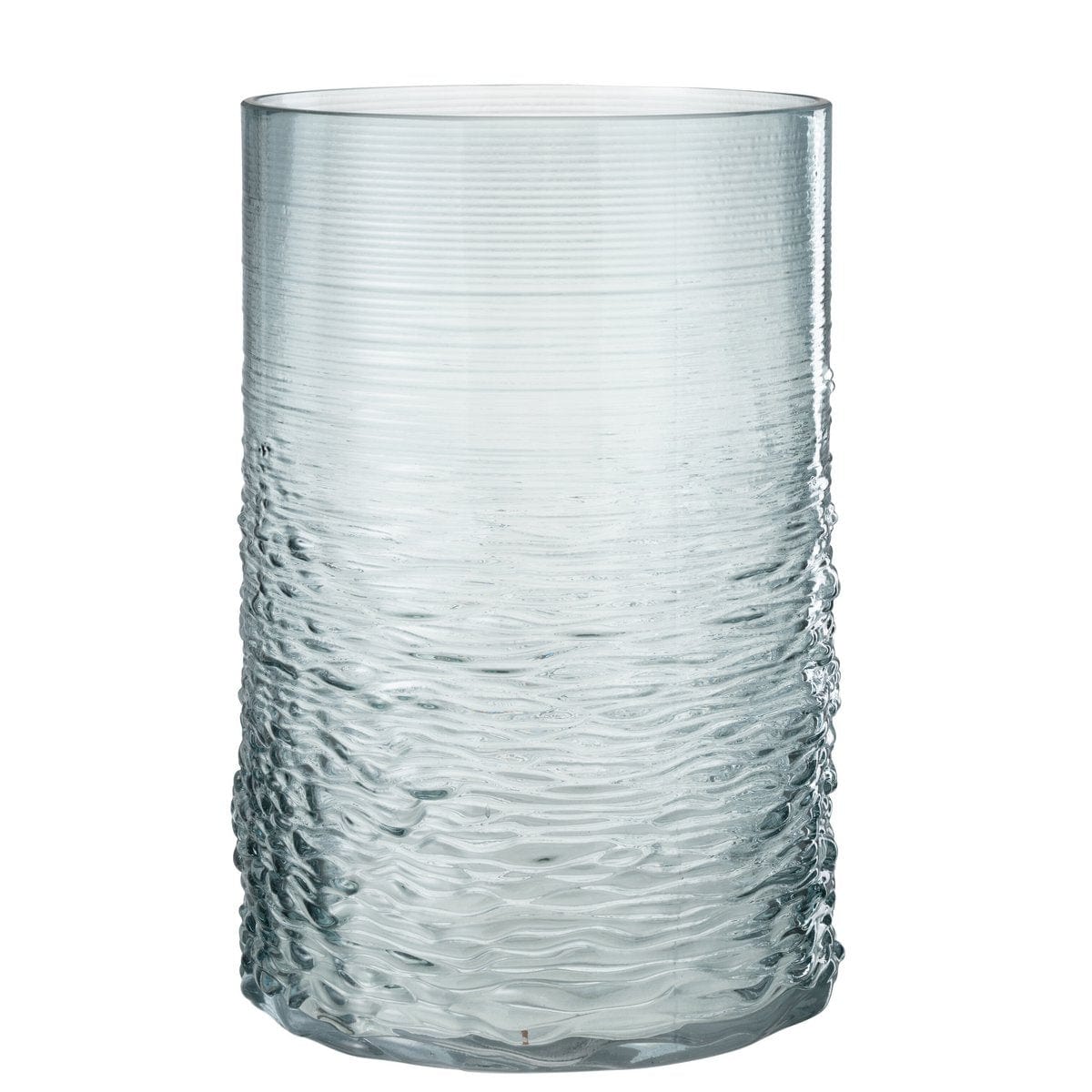 J-Line J-Line windlicht Zee - Kaarsenhouder - glas - blauw - large