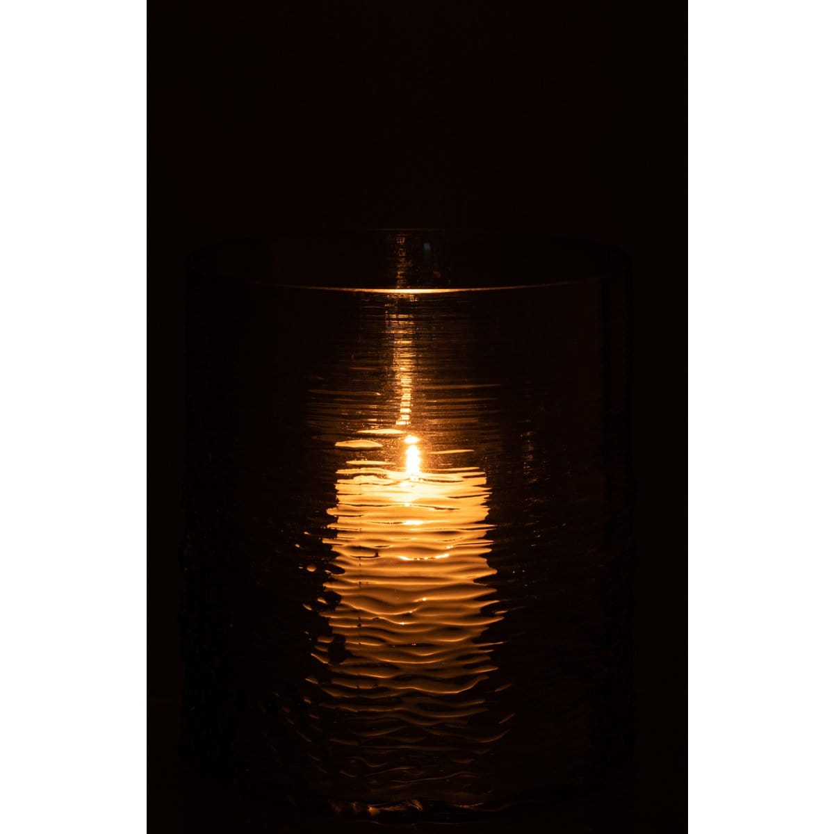 J-Line J-Line windlicht Zee - kaarshouder - glas - blauw - small