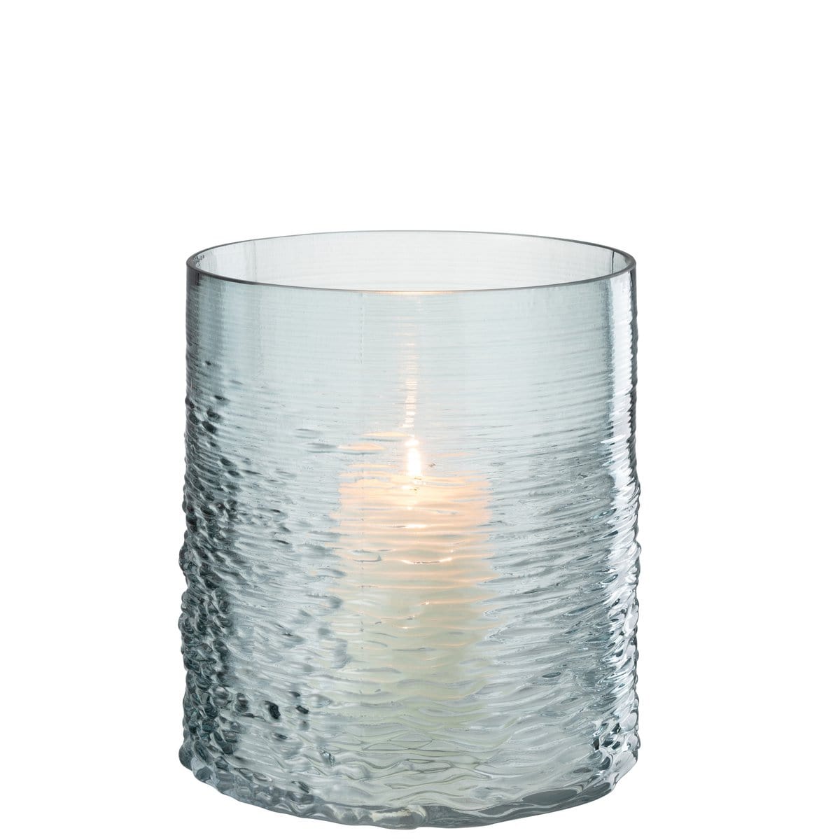 J-Line J-Line windlicht Zee - kaarshouder - glas - blauw - small