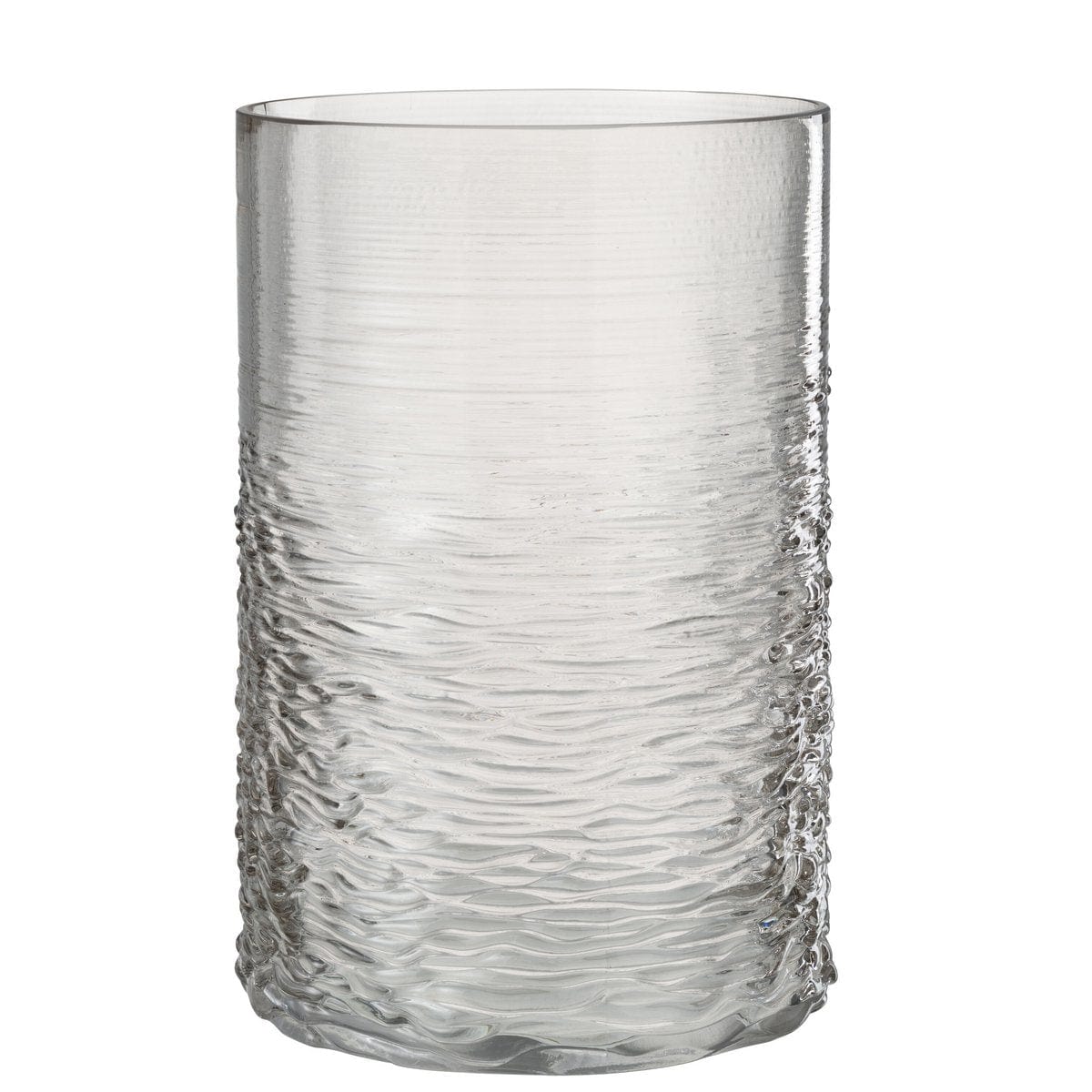 J-Line J-Line windlicht Zee - kaarshouder - glas - grijs - large