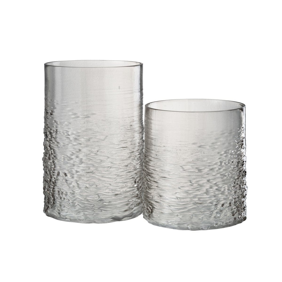 J-Line J-Line windlicht Zee - kaarshouder - glas - grijs - large