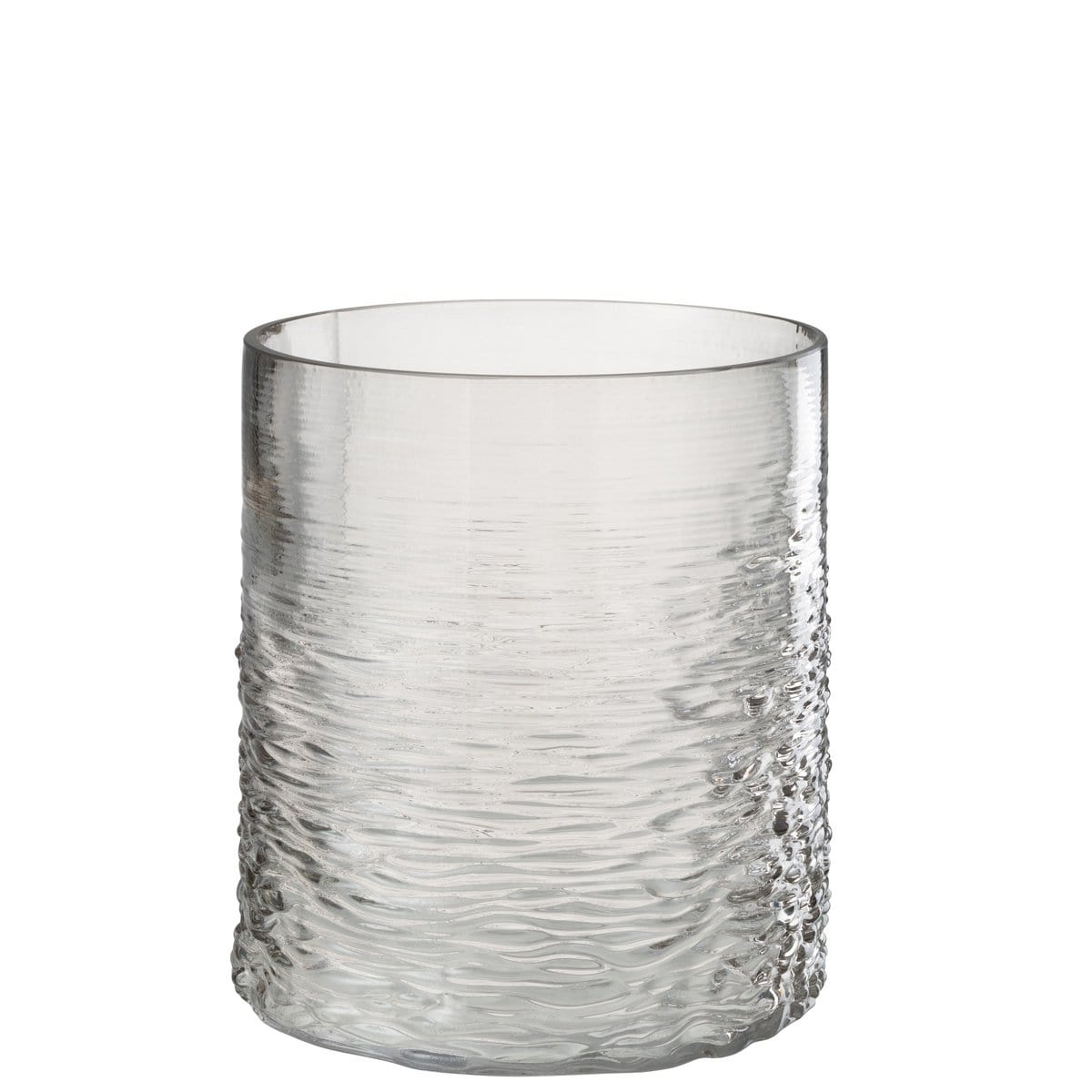 J-Line J-Line windlicht Zee - kaarshouder - glas - grijs - small