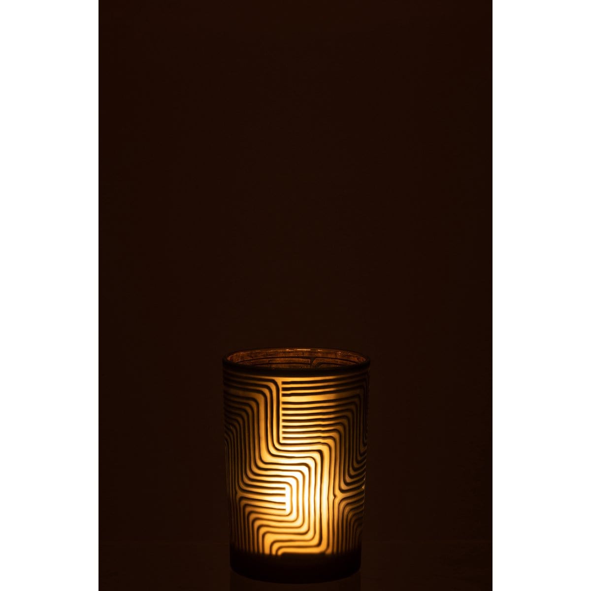 J-Line J-Line windlicht Zigzag - glas - groen - large