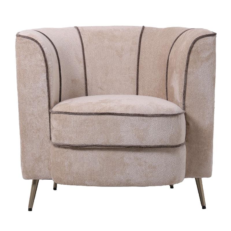 PTMD John Beige fauteuil aphrodite 3 beige mocco streep