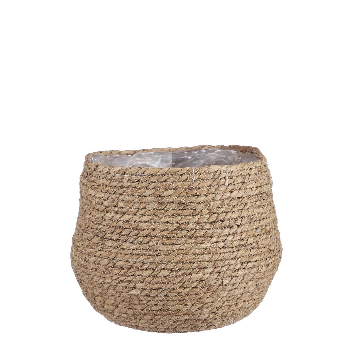 Mica Decorations Jorck Mand voor Planten - H24 x Ø26 cm - Zeegras - Lichtbruin