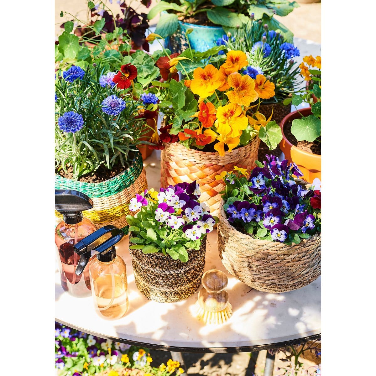Mica Decorations Jorck Mand voor Planten - H24 x Ø26 cm - Zeegras - Lichtbruin