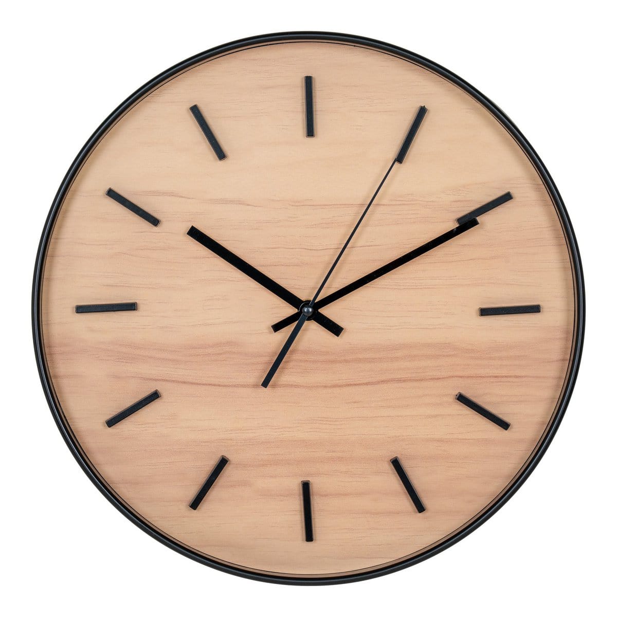 House Nordic ApS Kensington Wandklok - Wandklok, zwart, geruisloos uurwerk, rond, ø35 cm