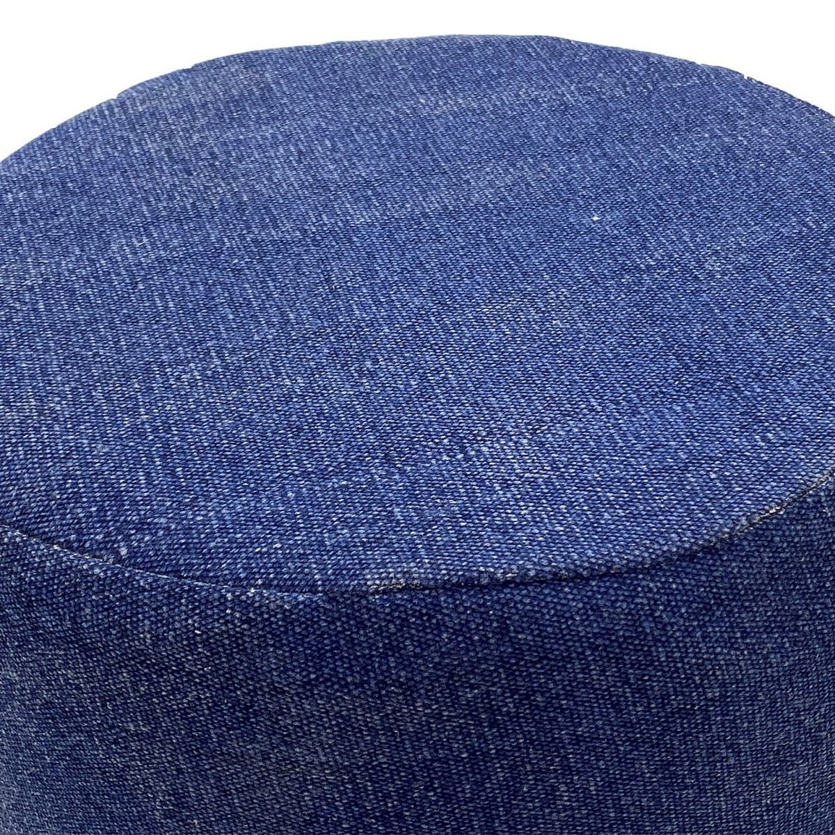 Voglrieder kreatives Wohnen Kruk Stone Washed Ø 35 cm Hoogte 45 cm Kruk Poef Kruk met houten poten van teakhout