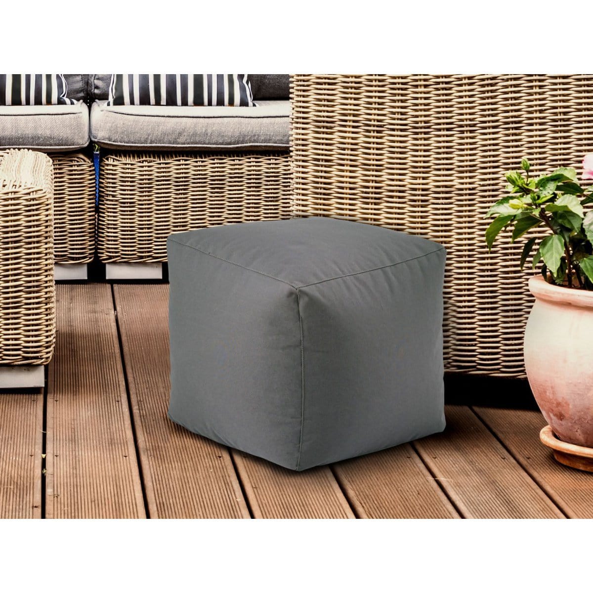 Voglrieder kreatives Wohnen Kubus zitkruk 45x45x45 cm voetenbank voetsteun vloerkussen Bamba maatvast waterdicht