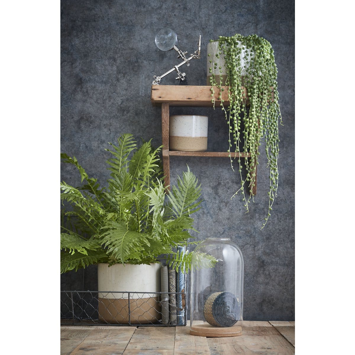 Mica Decorations Lago Bloempot - H16,5 x Ø18 cm - Wit