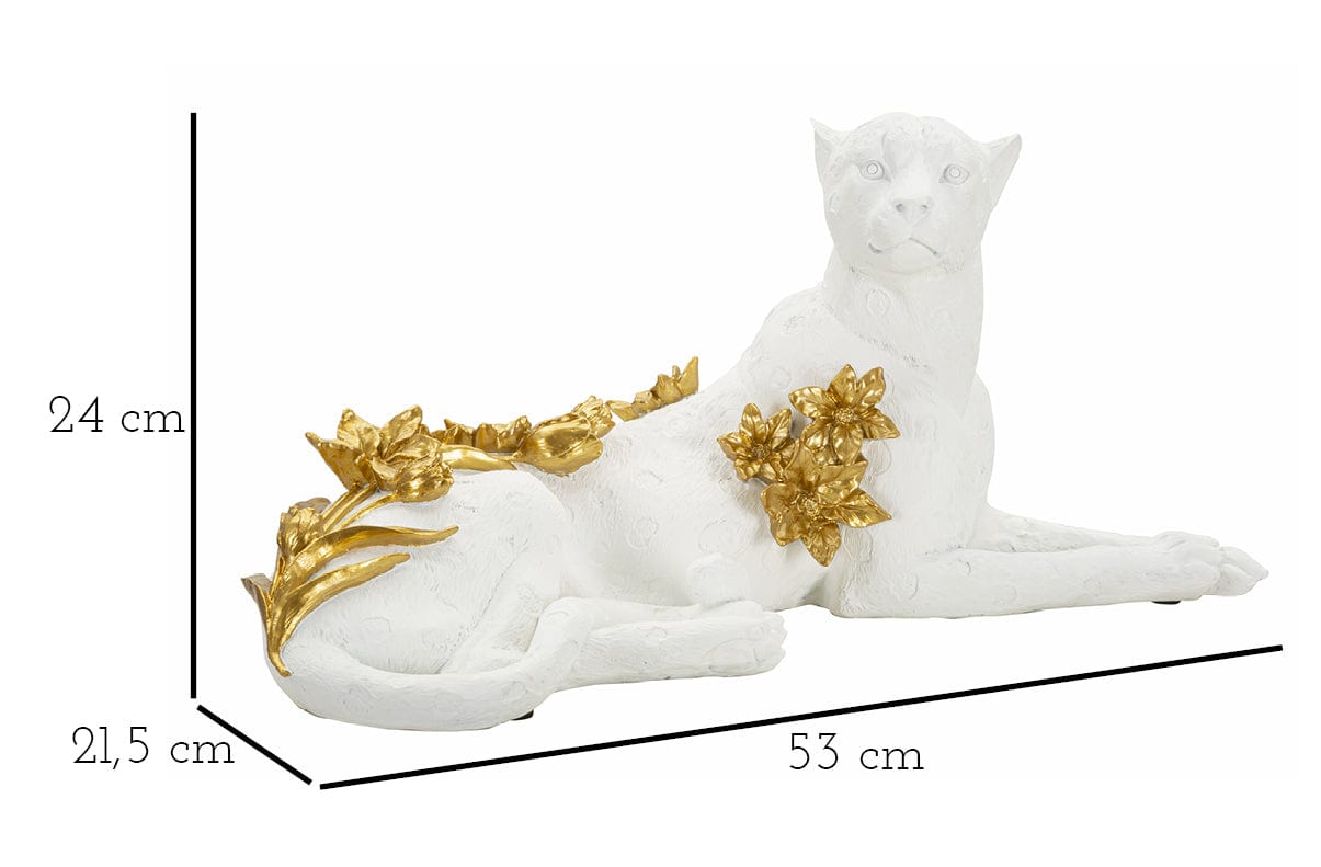 Mauro Ferretti LEOPARD WHITE/GOLD CM 53X21,5X24