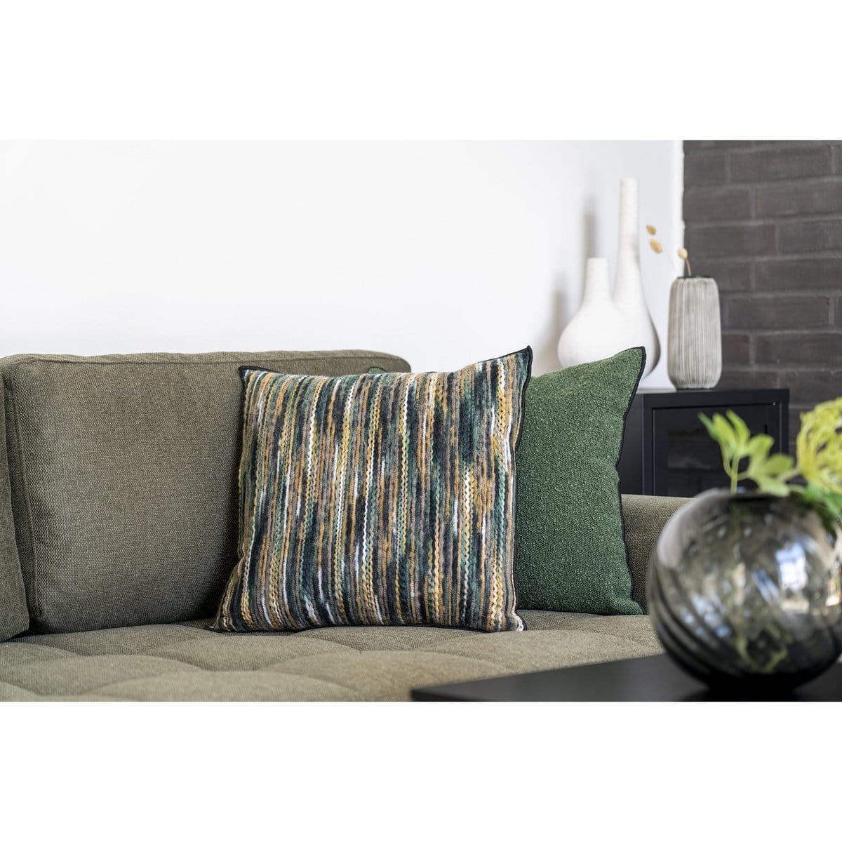 House Nordic ApS Lismore Kussen - Kussen, groen, 45x45 cm