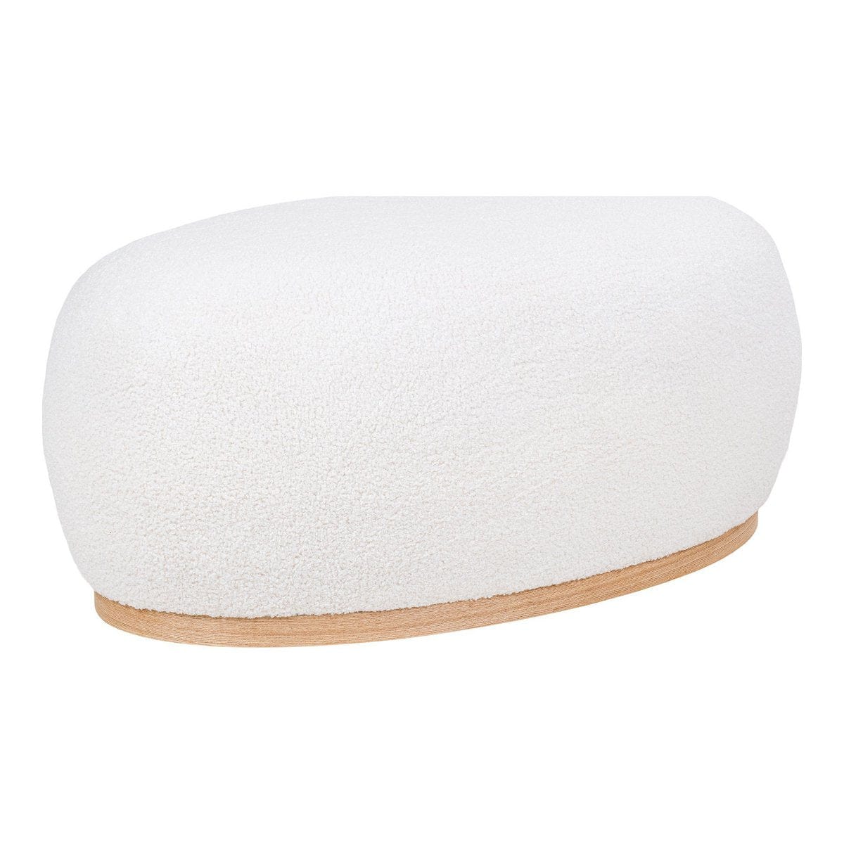 House Nordic ApS Manhattan Poef - Poef, gekruld, wit, 54,5x88,5x36 cm, HN1235