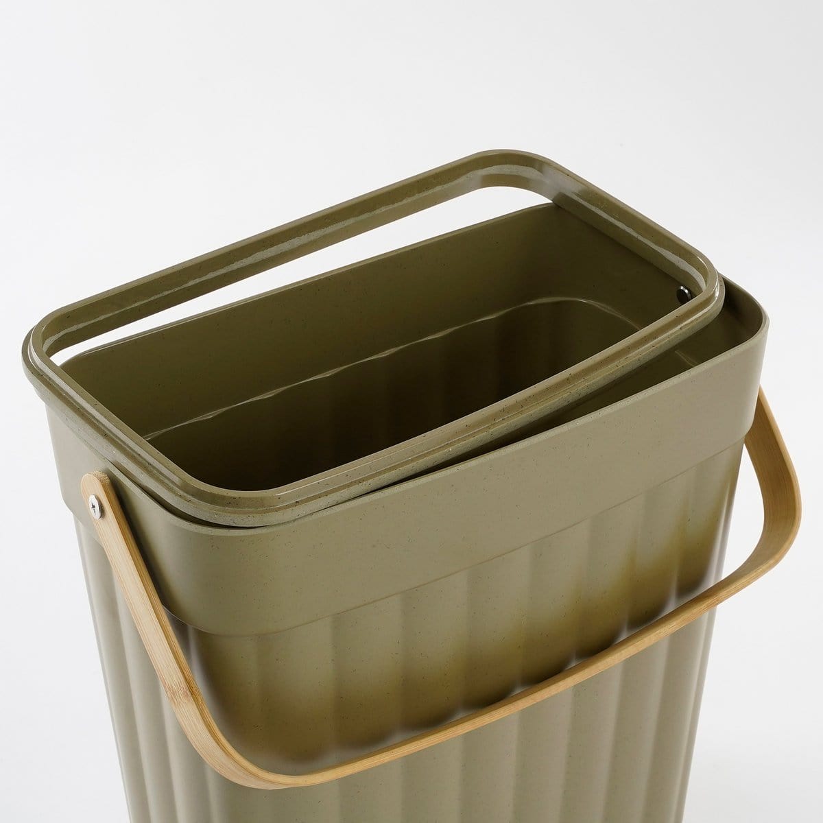 Mica Decorations Manja Afvalemmer - 7 Liter - Bamboe - Groen