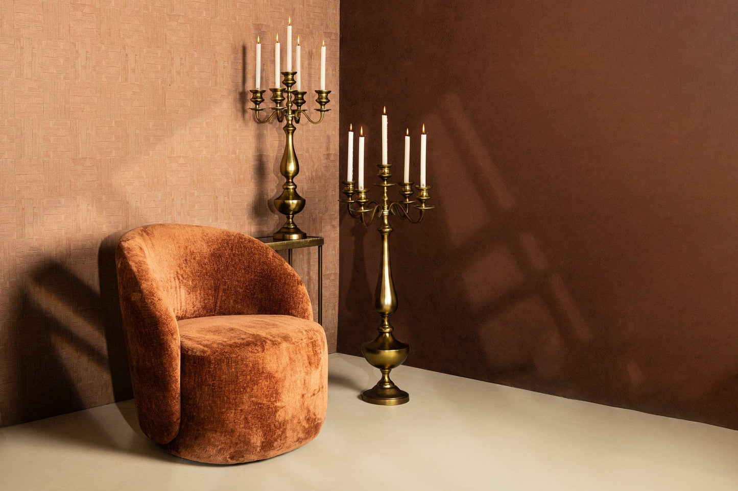 PTMD Manuelle Goud gegoten alu kandelaar M