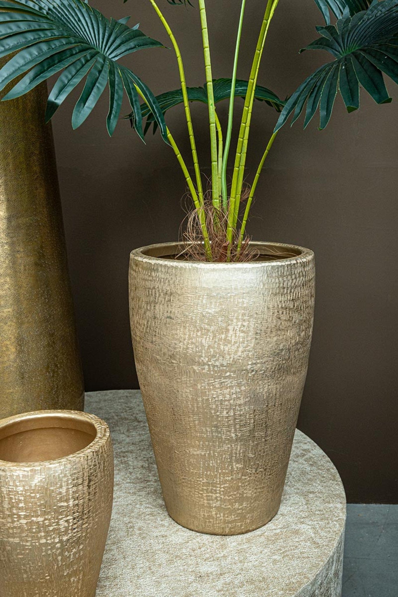 PTMD Mialee Champagne aluminium pot rond klein SV2