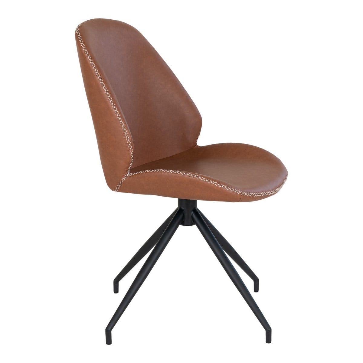 House Nordic ApS Monte Carlo Eetkamerstoel met Draaiknop - Bruin - set van 2