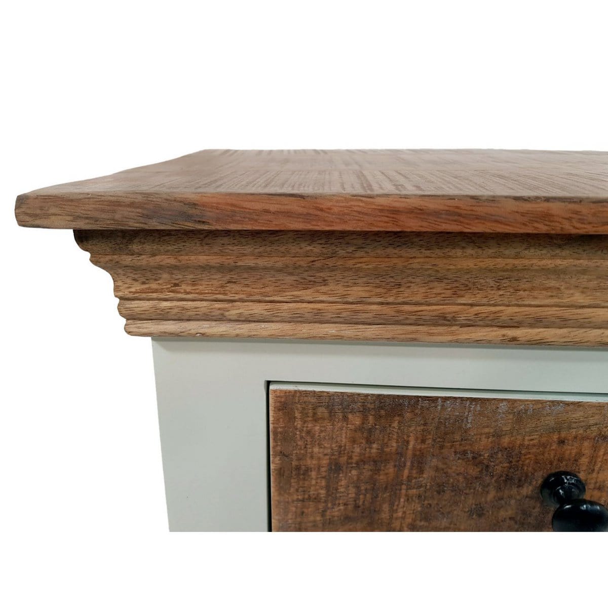 Voglrieder kreatives Wohnen Nachtkastje nachtkastje B 45 H 60 cm nachtkastje Ibiza massief mangohout massief wit naturel