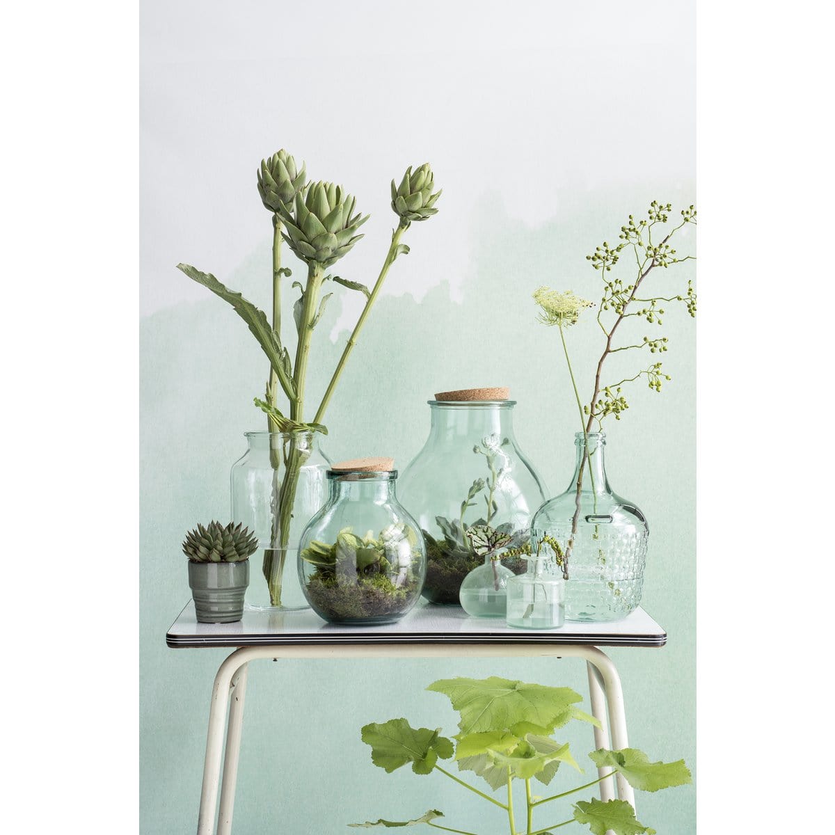 Mica Decorations Olly Vaas - H38 x Ø29 cm - Gerecycled Glas - Transparant
